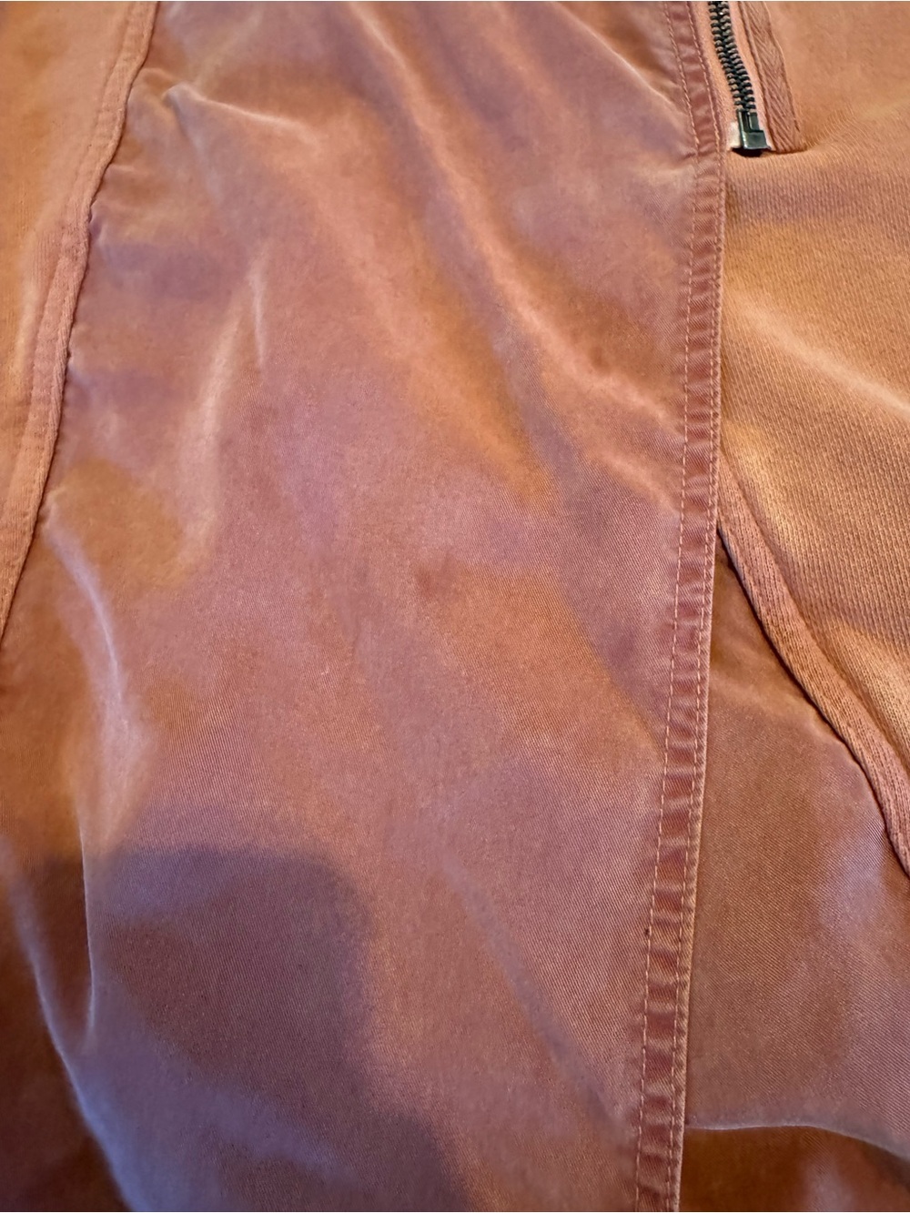 Free People Hooded Zip-Front Bomber Jacket in Rust - Picture 8 of 9